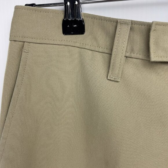 UNIQLO High-Waist Trousers Dress Greenish Pants Belt Loops Size 6 - Picture 2 of 10
